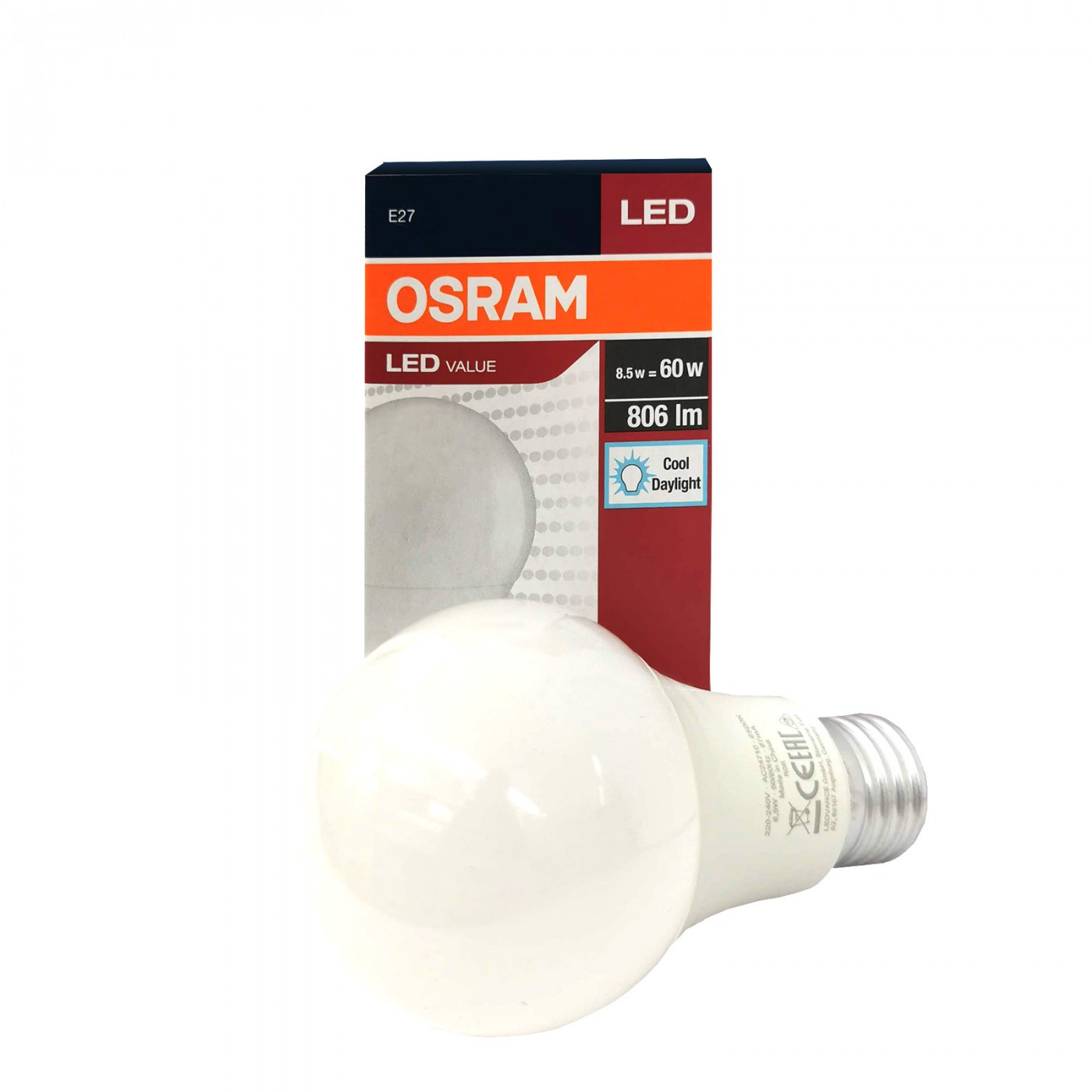 Value Classic 8.5W E27 4000K A60 FR 3381 OSRAM