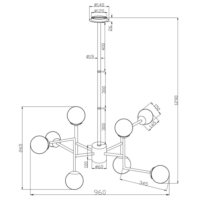 ERICH nickel VIII MOD221-PL-08-N Maytoni