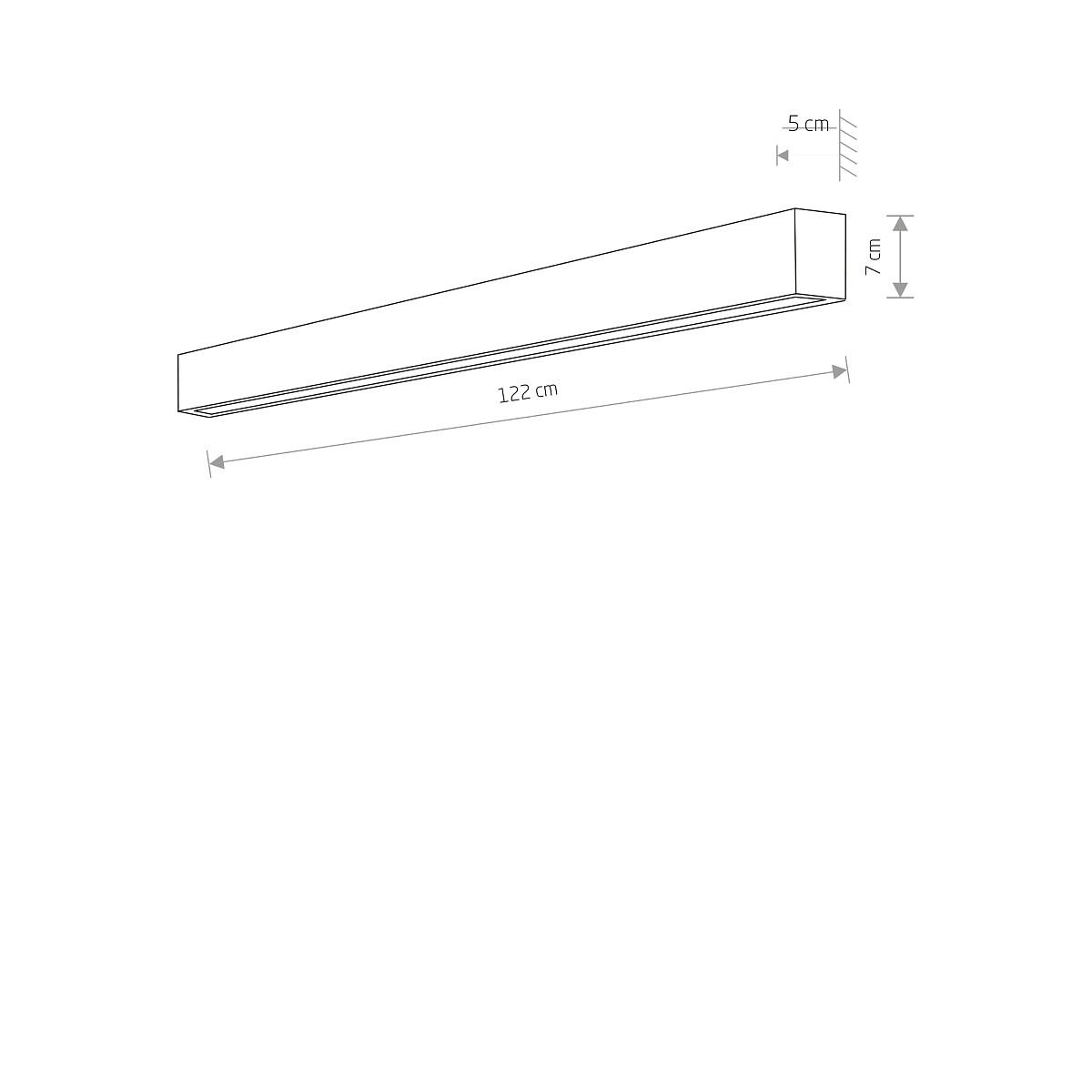 STRAIGHT WALL LED graphite L 7560 Nowodvorski Lighting