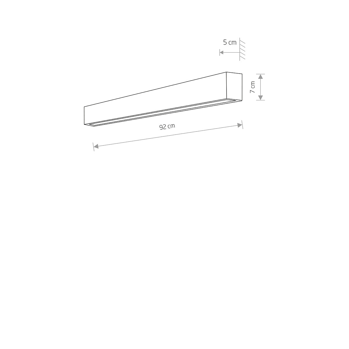 STRAIGHT WALL LED black M 7594 Nowodvorski Lighting