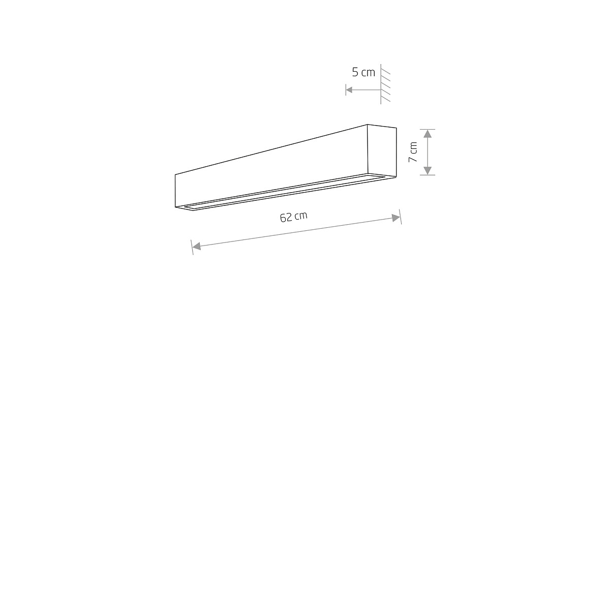 STRAIGHT WALL LED black S 7596 Nowodvorski Lighting