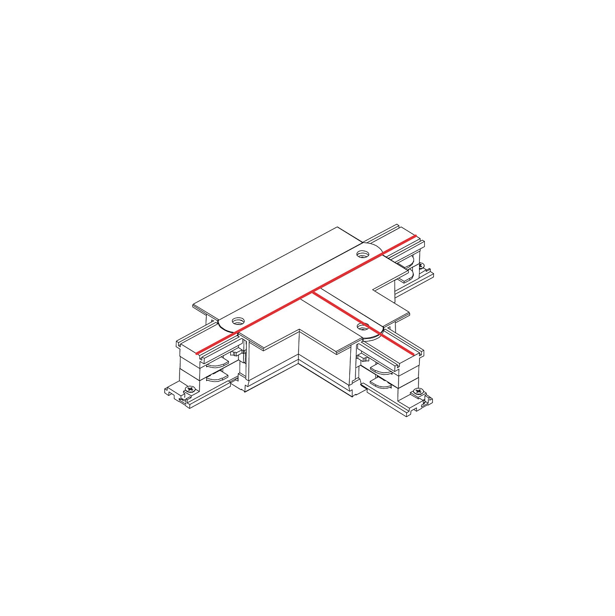 CTLS RECESSED POWER T CONNECTOR black LEFT 8240 Nowodvorski Lighting