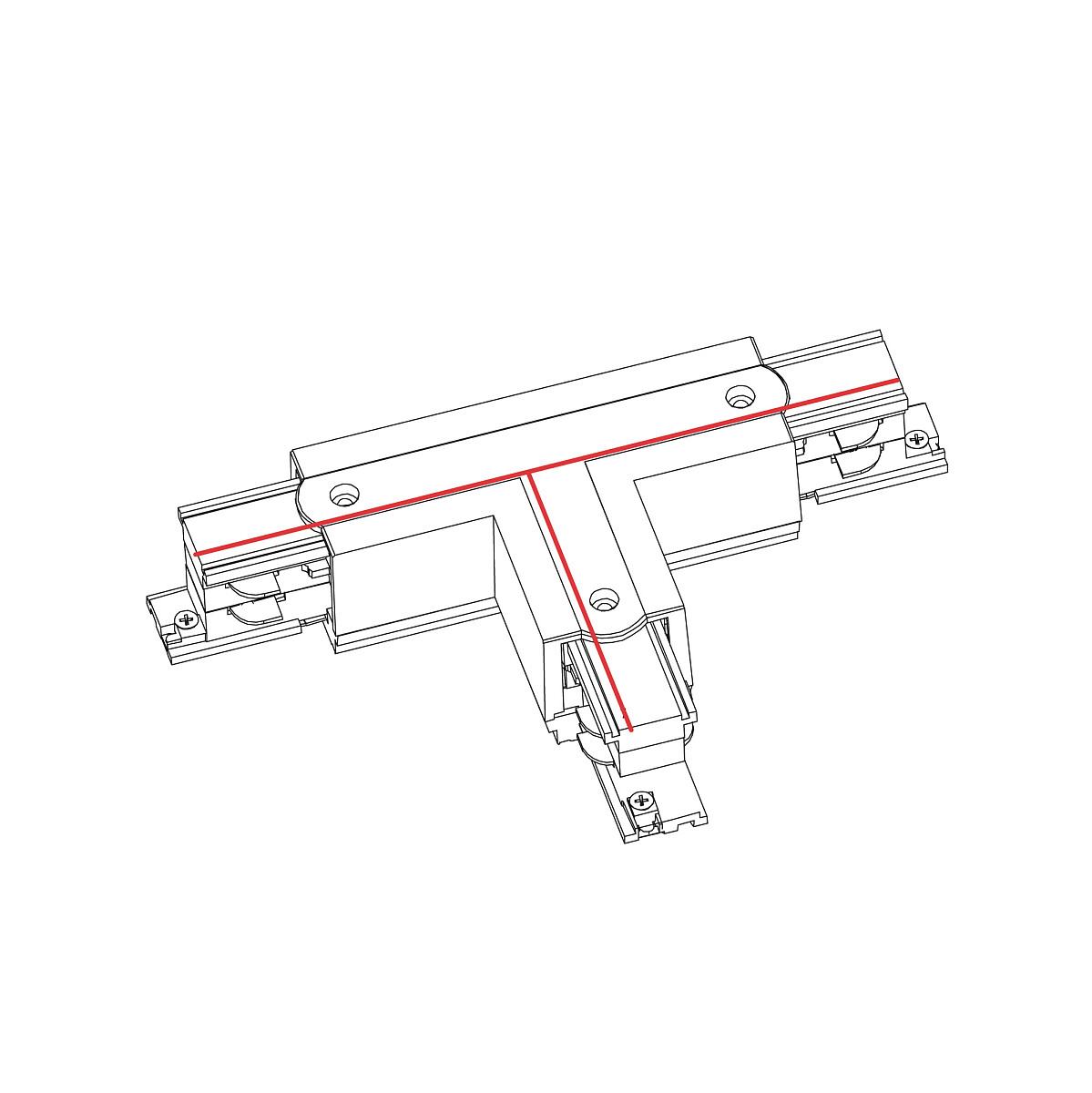 CTLS POWER T CONNECTOR white RIGHT 1 8241 Nowodvorski Lighting