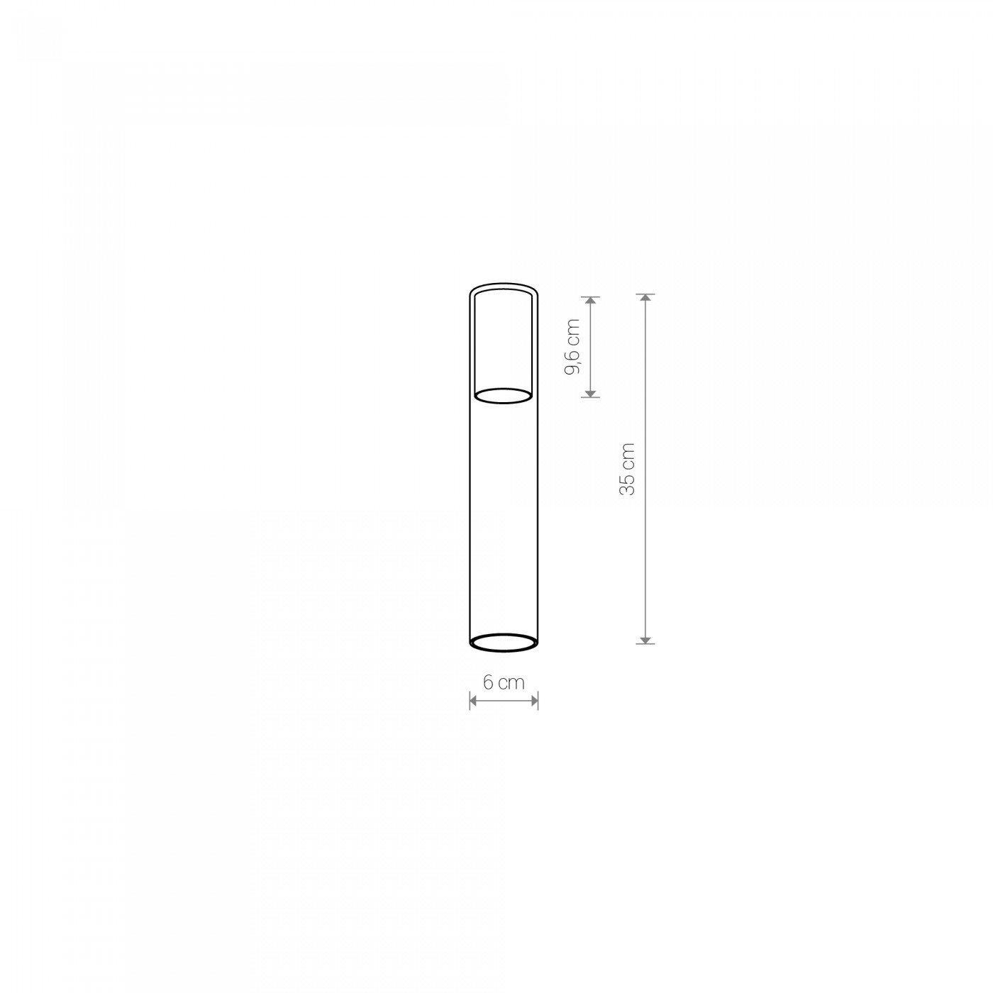 CAMELEON CYLINDER L TR/WH 8538 Nowodvorski Lighting