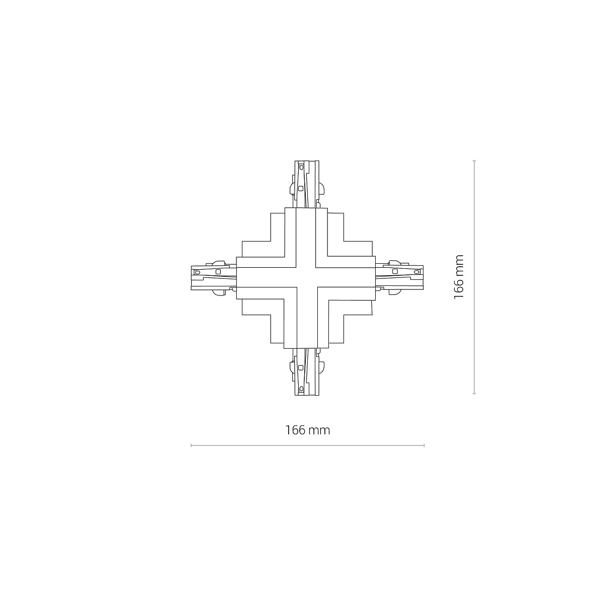 CTLS RECESSED POWER X CONNECTOR black 8680 Nowodvorski Lighting