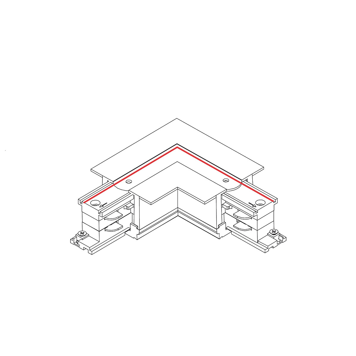 CTLS RECESSED POWER L CONNECTOR white LEFT 8684 Nowodvorski Lighting