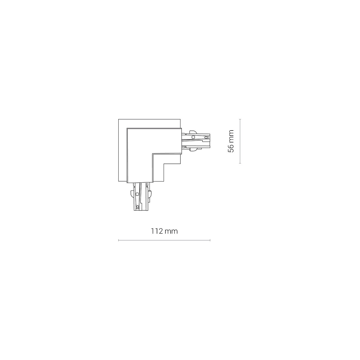 CTLS RECESSED POWER L CONNECTOR white LEFT 8684 Nowodvorski Lighting