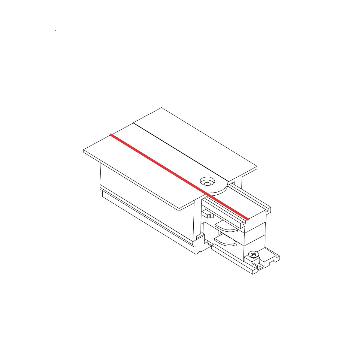 CTLS RECESSED POWER END CAP white RIGHT  8691 Nowodvorski Lighting