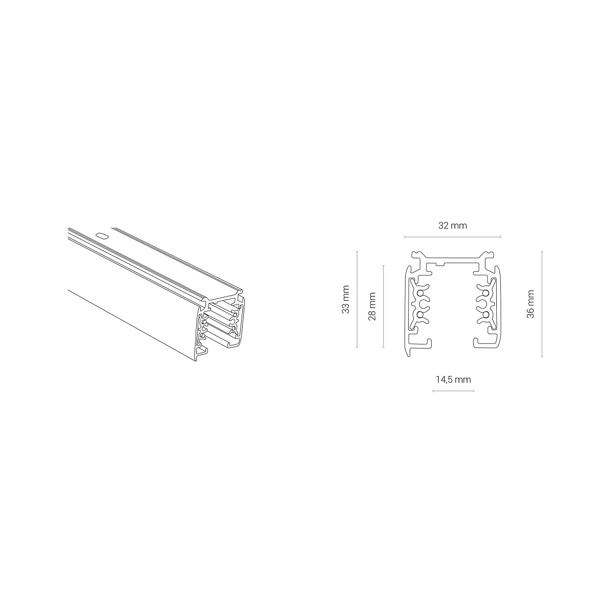 CTLS TRACK white 1M 8715 Nowodvorski Lighting