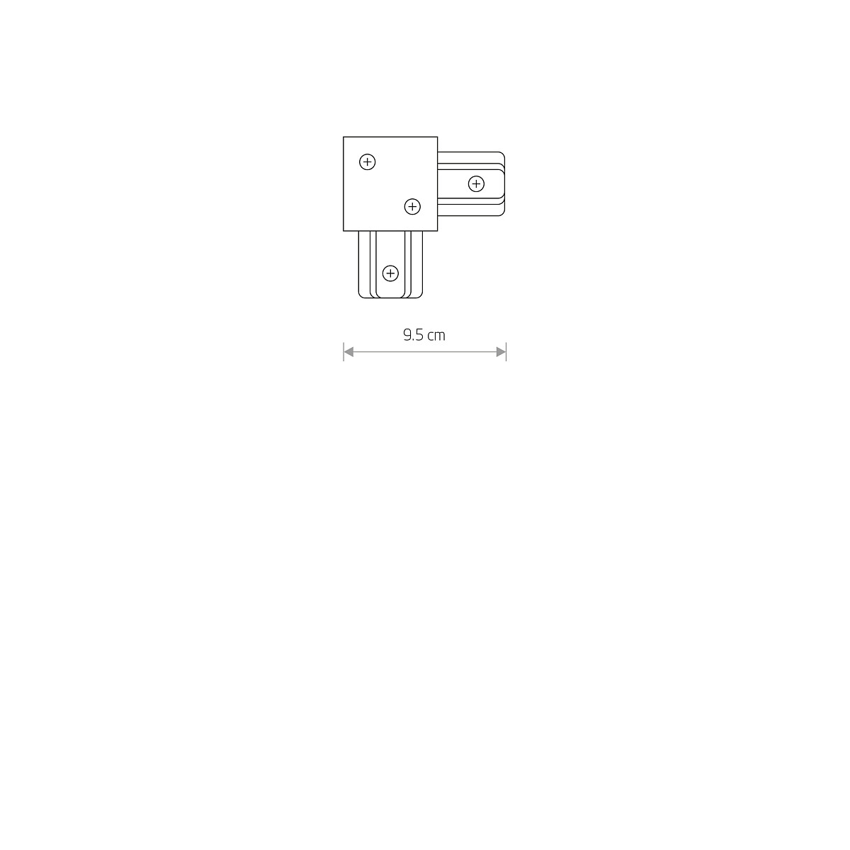 PROFILE RECESSED L-CONNECTOR white 8970 Nowodvorski Lighting