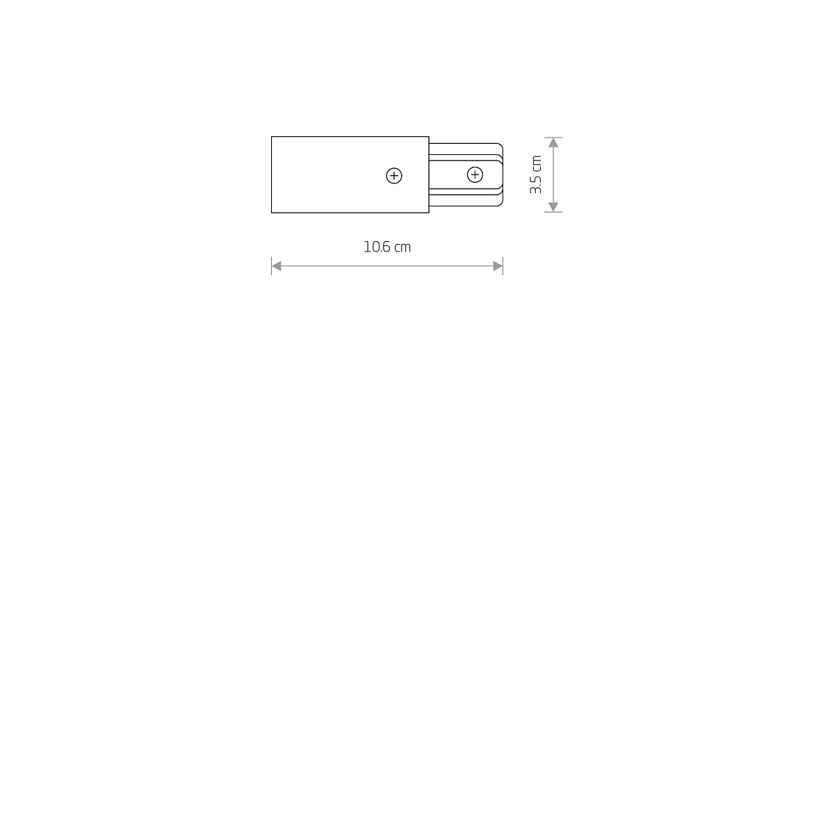 PROFILE POWER END CAP white 9462 Nowodvorski Lighting