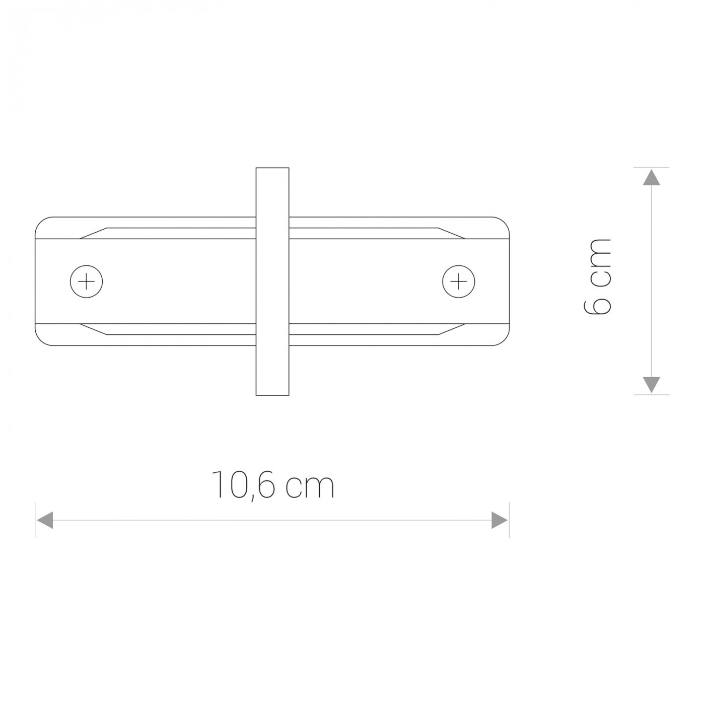 PROFILE RECESSED STRAIGHT CONNECTOR black 8968 Nowodvorski Lighting