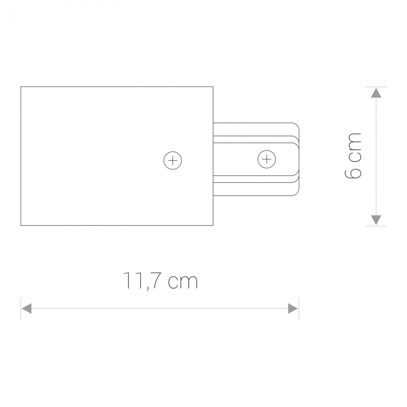 PROFILE RECESSED POWER END CAP white 8972 Nowodvorski Lighting