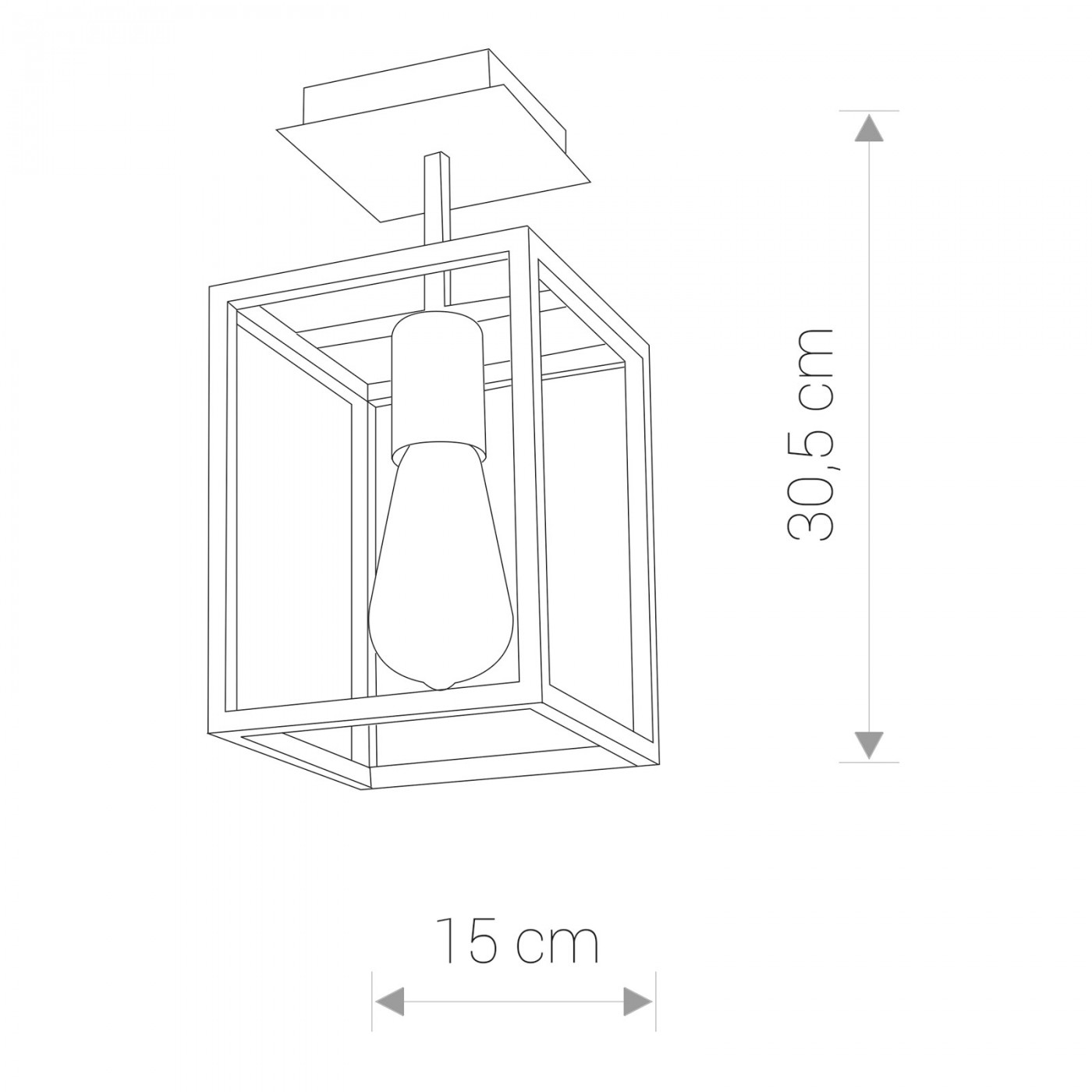 CRATE black plafon 9045 Nowodvorski Lighting