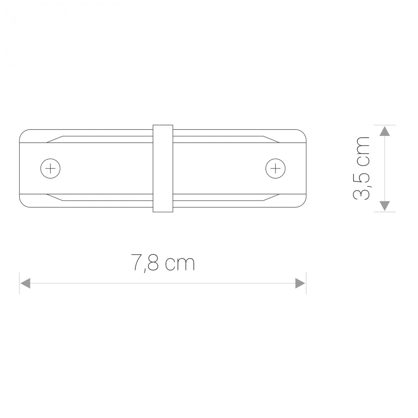 PROFILE STRAIGHT CONNECTOR white 9454 Nowodvorski Lighting