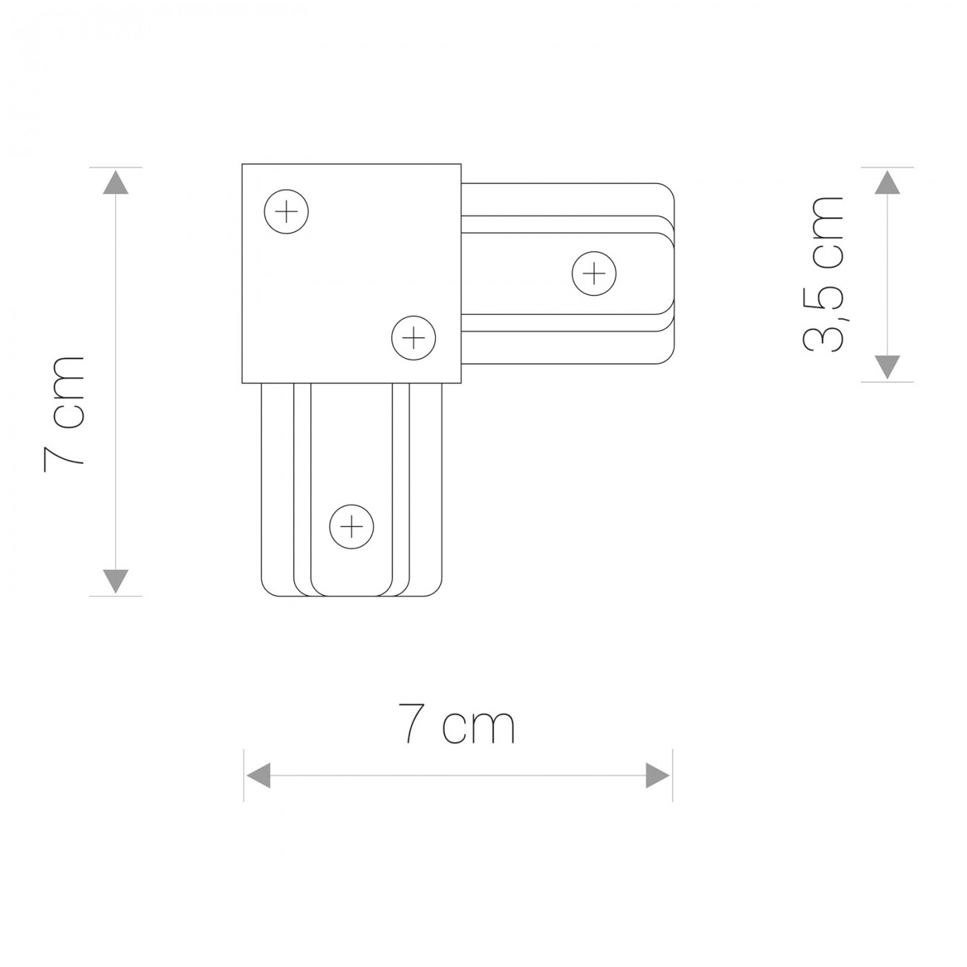 PROFILE L-CONNECTOR black 9455 Nowodvorski Lighting