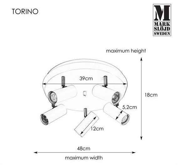 TORINO white 107781 Markslojd