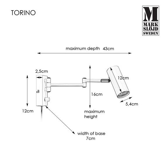 TORINO black 107539 Markslojd