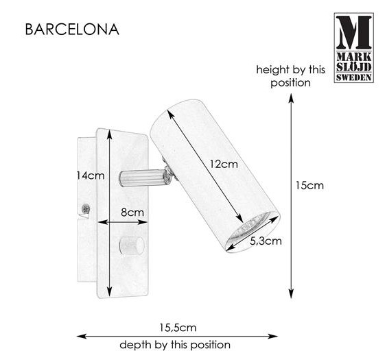 BARCELONA white 107346 Markslojd