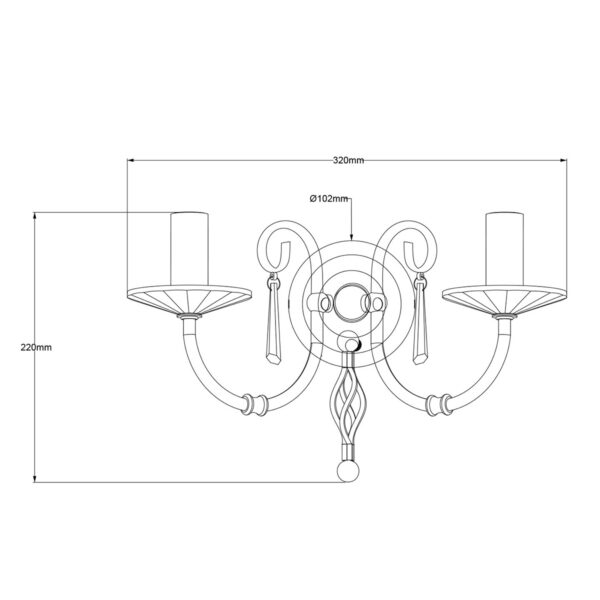 AEGEAN polished nickel AG2-POL-NICKEL Elstead Lighting