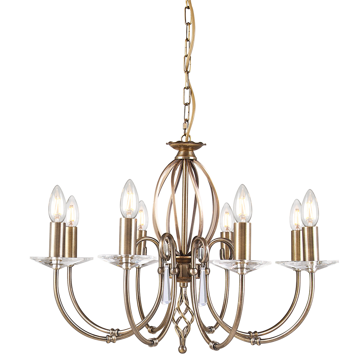 AEGEAN aged brass AG8-AGED-BRASS Elstead Lighting