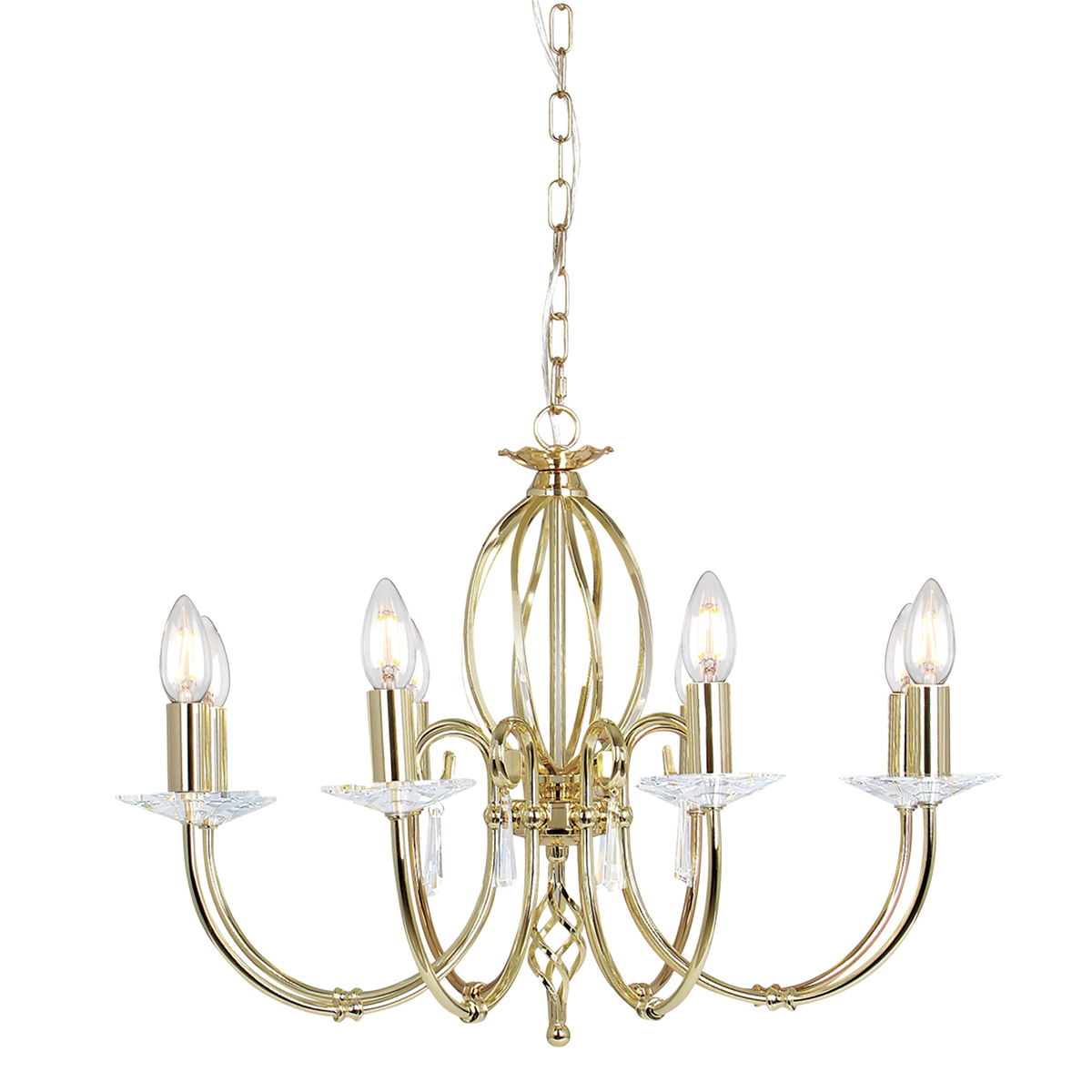 AEGEAN polished brass AG8-POL-BRASS Elstead Lighting