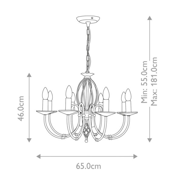 AEGEAN polished nickel AG8-POL-NICKEL Elstead Lighting