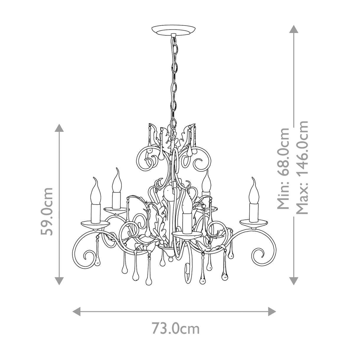 AMARILLI black and silver AML5-BLK-SILVER Elstead Lighting