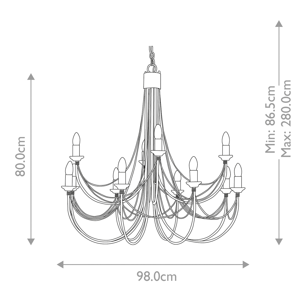 CARISBROOKE black CB12-BLACK Elstead Lighting