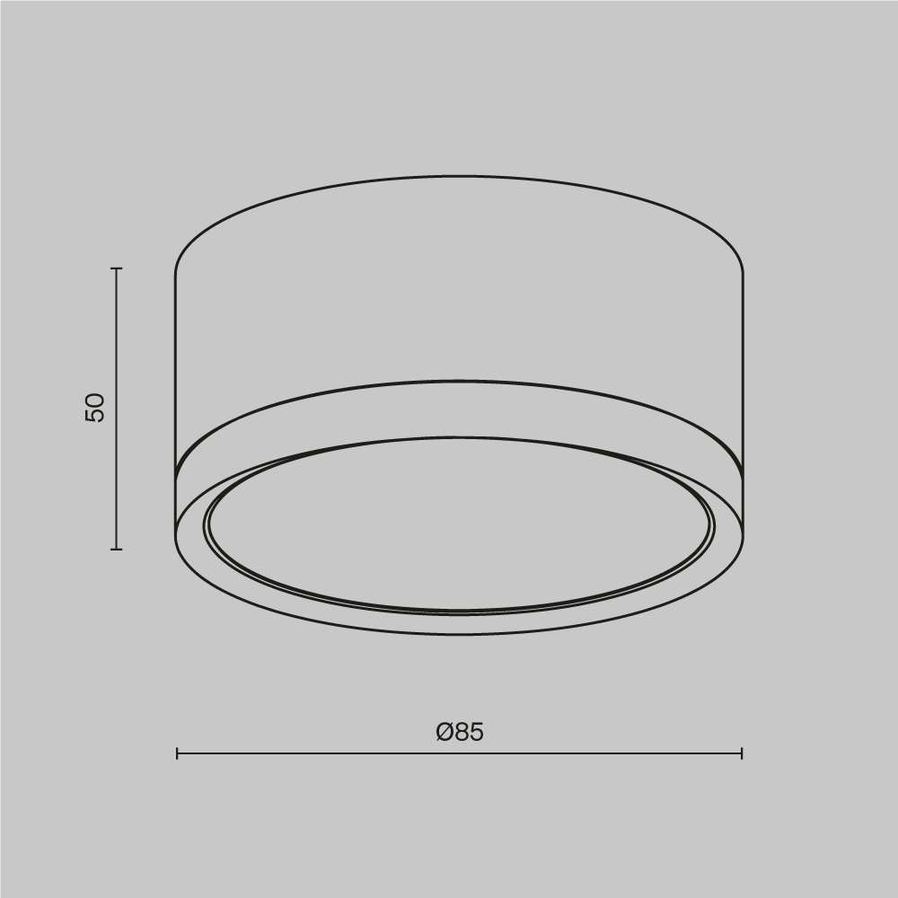 HOOP black C086CL-GX53-SRD-B Maytoni