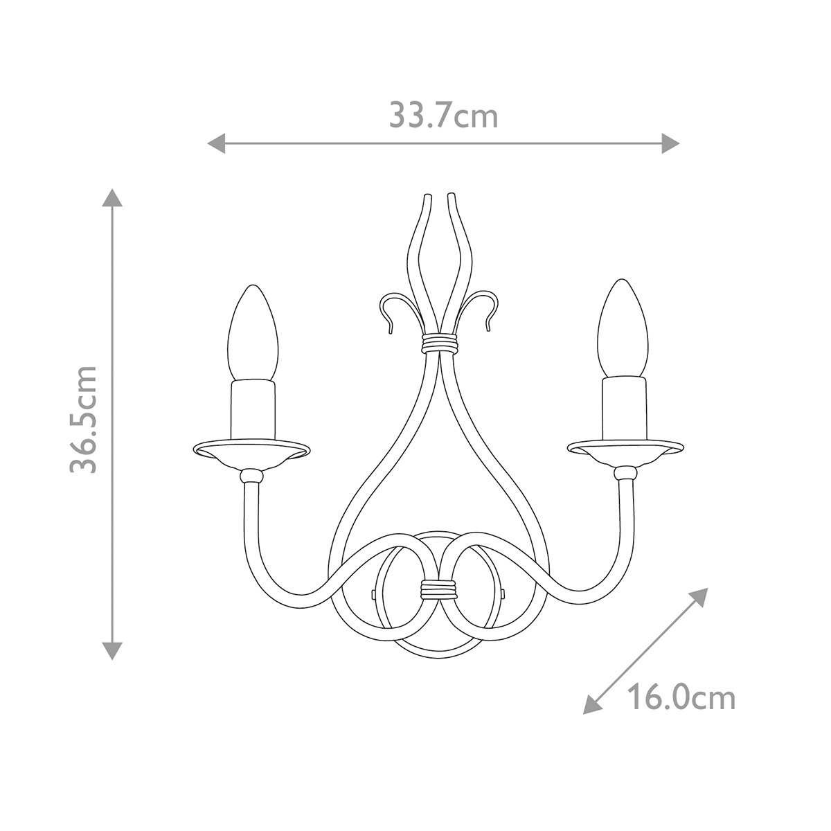 WINDEMERE rust and gold WM2 Elstead Lighting